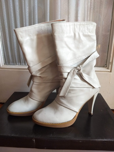 Botas Cuero Mujer Arrugada - Talle 39 Impecables !!