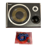 Subwoofer 10 Pulgadas 1500watts Kfox + Kit De Cables