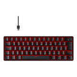 Teclado Mecânico Gamer Hyrax Hck61 Switch Red Led Vermelho