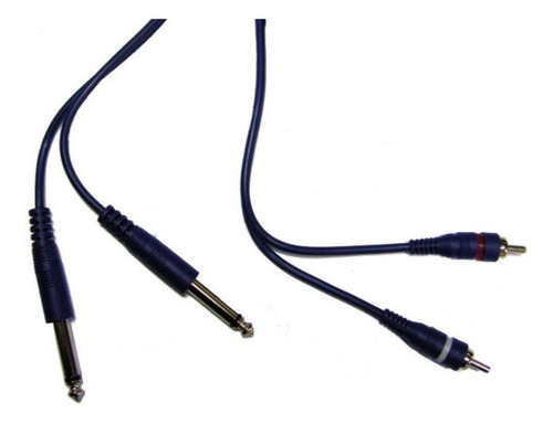 Cable Artekit Linea Blue Doble Plug 6.5 X 2 Rca 90 Cm