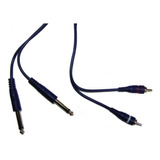 Cable Artekit Linea Blue Doble Plug 6.5 X 2 Rca 90 Cm