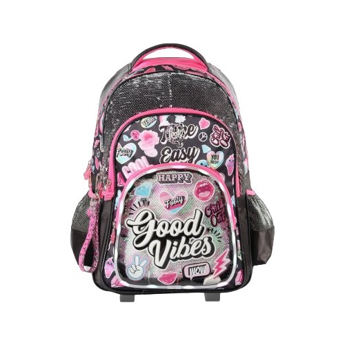 Footy Mochila Good Vibes Con Luz Led Y Carro 18p F2121