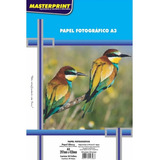 Papel Fotográfico Adesivo 130g A3 Masterprint 100 Folhas Cor Branco