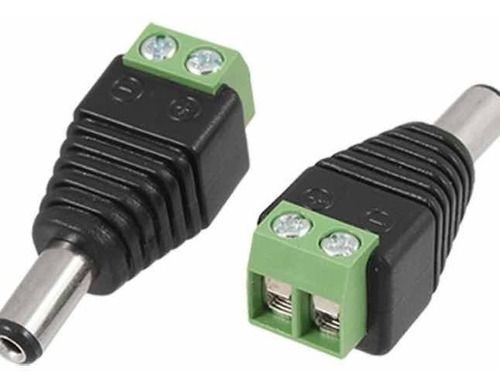 Conector Macho De Poder Dc Cámaras Pack 2 Unidades Conector