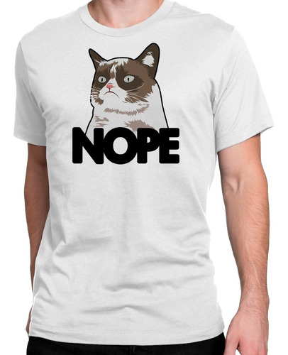 Playera Camiseta Gato Enojado Cat Grumpy Nope Unsx + Regalo