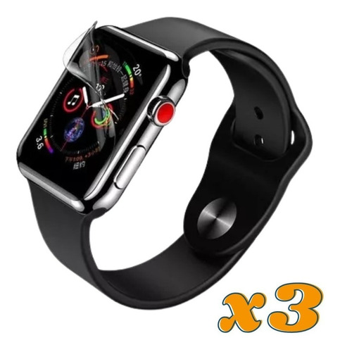 Film Hidrogel Smartwatch Para Apple Watch Series 6 40 Mm X 3