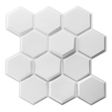 Paneles De Pared 3d Diseño Hexagonal Blanco Paquete De 12