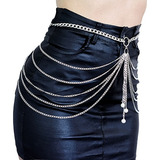 Body Chain Cinturon Caderera De Cadenas Con Perlas