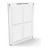 Quadro De Gestão Mdf Com 4 Displays A4 De Acrílico