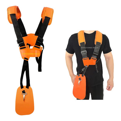 Arnés Para Desbrozadora Universal Seguridad Doble Hombro Naranja