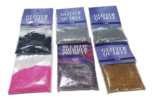Kit X 6 Pigmentos Glitter Para Resina Joyas Molderia Y Mas