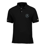 Camiseta Tipo Polo Logo Mercedes Benz Php