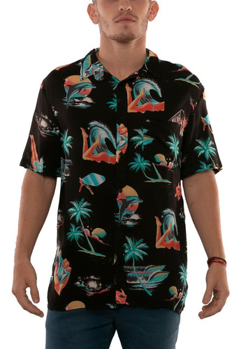 Camisa Sun Damage Quiksilver Fluid Tienda Oficial