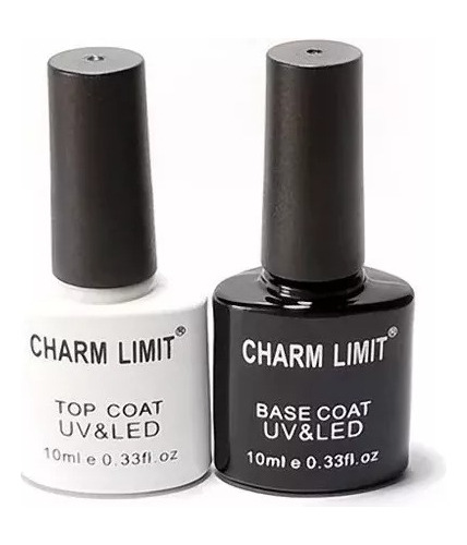 Top + Base Charm Limit Uv Led Semipermanente Cabina 10ml X 6