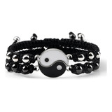 Pulsera Trenzada Dragón, Brazalete Ajustable Yin Yang Pareja