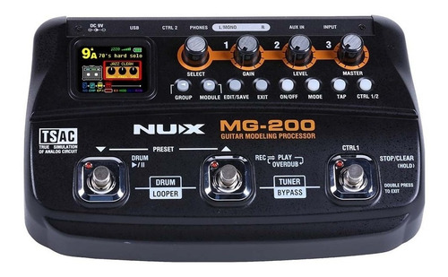 Nux Mg-200 Pedal Procesador Multiefectos Guitarra Eléctrica