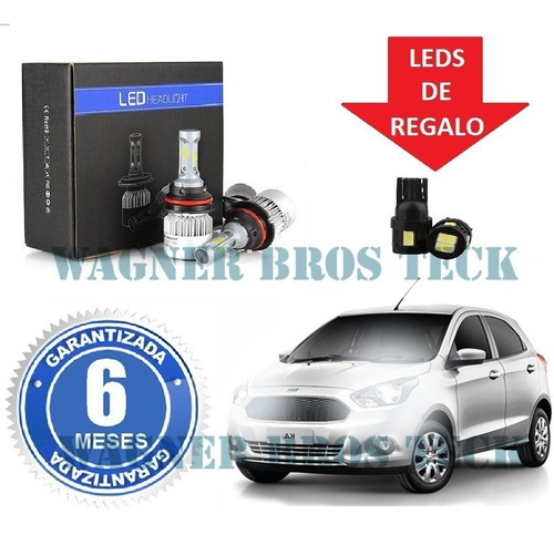 Kit Luces Led Cree H4 Ford Ka Kinetic 16.000 Lms No Xenon