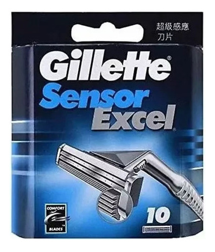 Láminas Para Barbear Gillette Sensor Excel - Paquete De 10