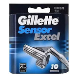 Láminas Para Barbear Gillette Sensor Excel - Paquete De 10