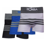 Pack X2 Boxer Hombre Zorba Sin Costura Rayado Art. 140 