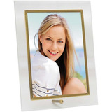 Porta Retrato Vidro Reto 10x15 Premium Vertical - Yazi Cor Branco