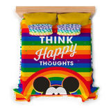 Edrecolcha Suave Y Ligera Matrimonial Mickey Rainbow Pride Color Mickey Pride