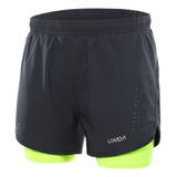 Shorts Esportivos Masculinos Longer Liner Running 2 Em 1 Act