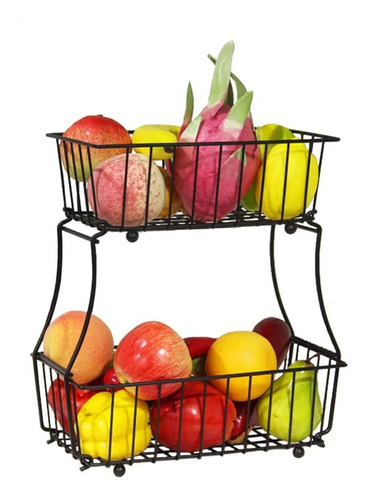 Frutero Metalico Rack Organizador Fruta Verdura Canastas 