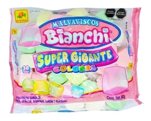 Bombon Malvavisco Bianchi Super Gigante Colores