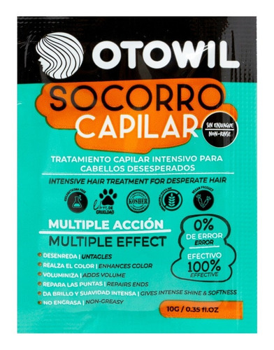 Otowil Socorro Capilar Reparador Sin Enjuague Pelo Sobre 10g