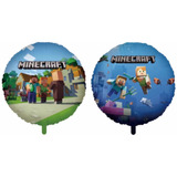 Pack 10 Globos Metálicos Minecraft 45 Cm