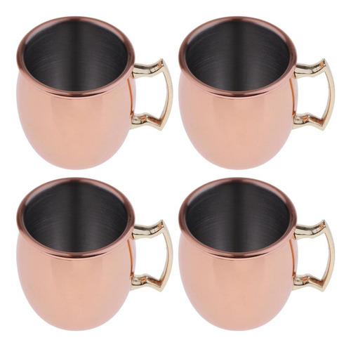 Paquete De 4 Tazas De Cobre De Doble Pared, 4 60 Ml Mug