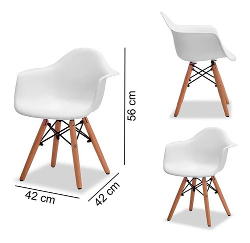 Silla Eames Kids Con Brazos X3