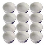 32 Ramekim Branco Canelado 150 Ml Porcelana Para Buffet