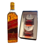 Whisky Johnnie Walker Red Label Litro + 2 Vasos Cristal