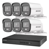 Color Noche! Kit Seguridad Dvr Hikvision 6 Cam 1080 Martinez