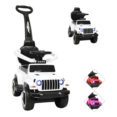 Montable Electrico Para Niños Bastón Y Pedal Acelerador 6v Blanco JOYKOO | Envío gratis