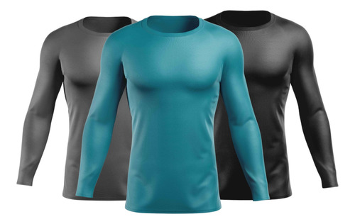 Camiseta Uv Dry Masculina Manga Longa Térmica Proteção Solar