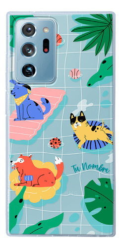 Funda Para Galaxy Para Mujer Perritos Alberca Con Nombre