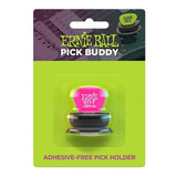 Portapua Ernie Ball Pick Buddy Adhesivo Sin Pegamento + Pua Color Negro