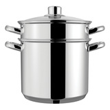 Panela Espagueteira Aço Inox 20cm Caldeirão Escorredor 4,8l