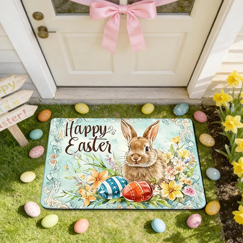 Fantástico Tapete De Puerta De Entrada Para El Día De Pascua