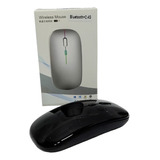 Mouse Inalambrico Recargable Plano Tipo  Bluetooth Y Wireles