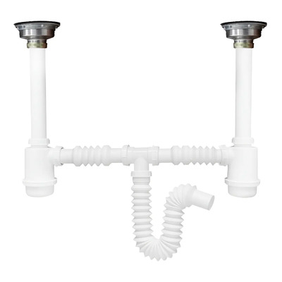 Trampa De Desagüe Fleximatic U 2326 Doble Flexible 45cm Color 52055 | Meses sin interés