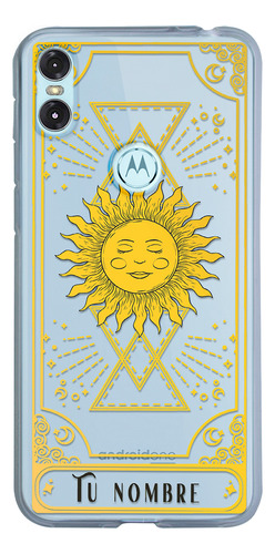 Funda Para Motorola Cartas Tarot Astros Sol Luz Nombre