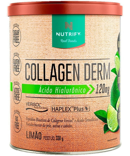 Collagen Derm (330g) Nutrify Sabor Abacaxi C/ Hortela