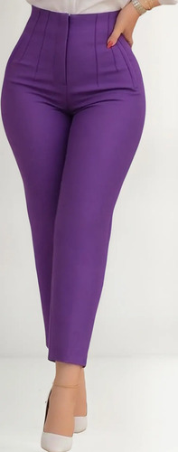 Trouser Tiro Alto Morado