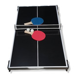 Mini Mesa De Ping Pong Y Tejo 2 En 1 Athletic Works 95320 Color Negro