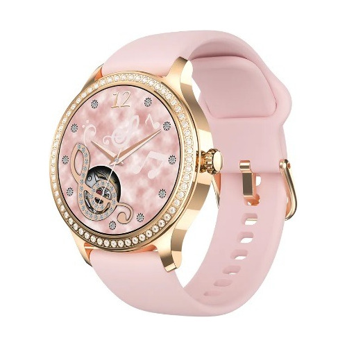 Smartwatch - Reloj Inteligente Rosa O Gris Con 2 Mallas