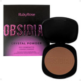 Pó Compacto Ruby Rose Obsidian Crystal Powder Pc17 9,6g